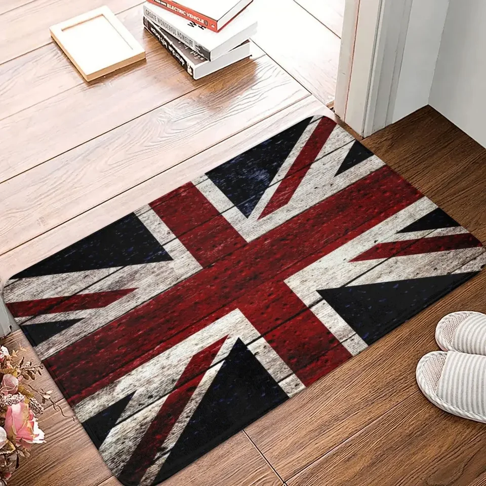 Únie vlajka rohožku kúpeľňa tlačená mäkká mata kuchyňa Dvere podlahová chodba uk Kráľovstvo Krajina absorpčný podlahový koberček na dvere koberec koberec