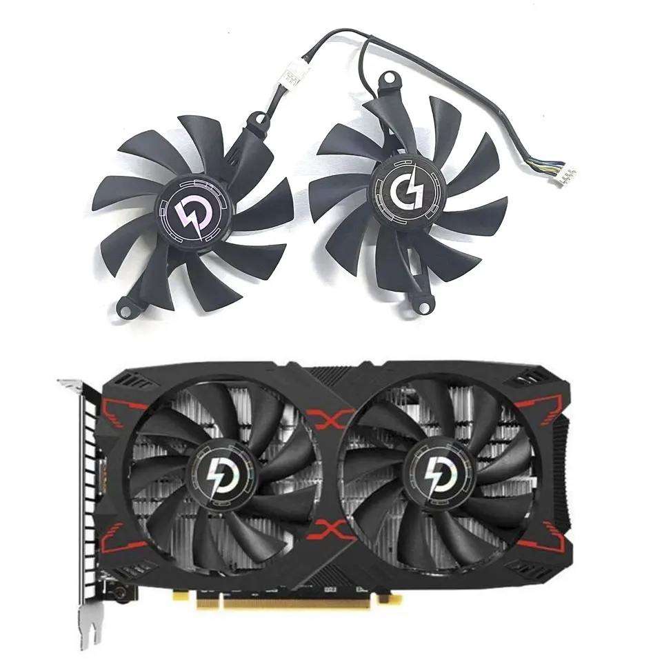 Úplne nový 2 ventilátor 85 mm 4pin RX5500 XT GPU ventilátor pre PANLEI RX 5500XT RX 580 8G 2048SP RX550 Grafická karta Náhradný ventilátor