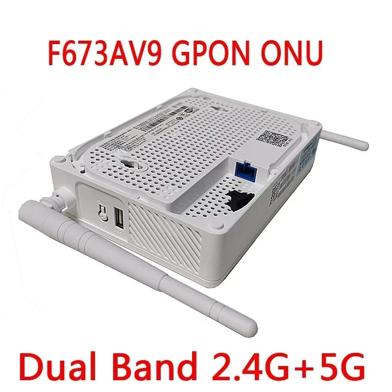 Úplne nový F673AV9a F673AV9 4GE 2.4G a 5G Dual Band WiFi Gpon Optické vlákno Onu ftth anglický firmvér Ont AC
