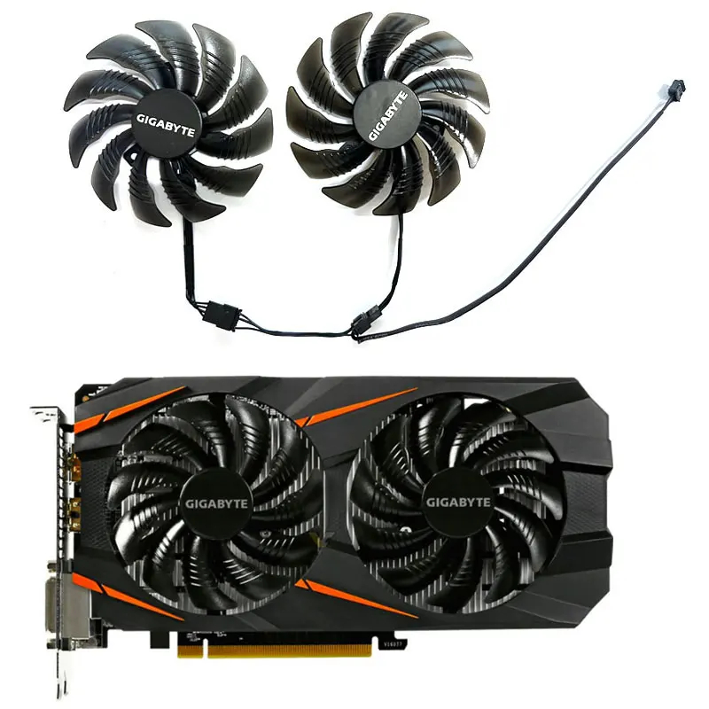 Úplne nový pre Gigabyte GeForce P106-100 GTX1060 Windforce OC Mining Graphics Card Náhradný ventilátor T129215SU