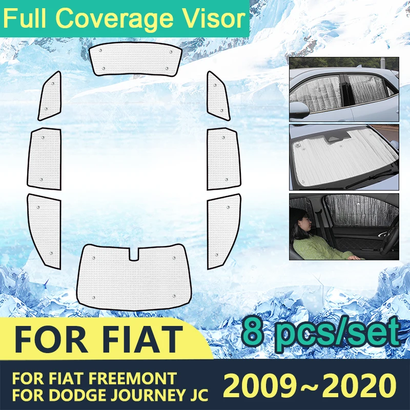 Úplné krytie Sunshades for Fiat Freemont Dodge Journey JC 2009 ~ 2020 Činné sklo automobilov Autom