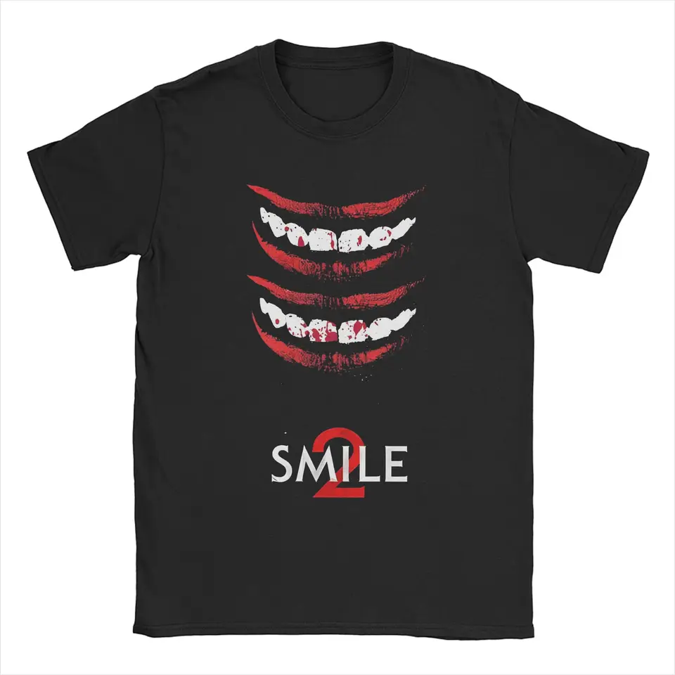 Úsmev 2 Horror ústí Men Tir tričko strašidelný halloween novinky tričko tričko s krátkym rukávom okrúhly krk tričká bavlnené letný obchod