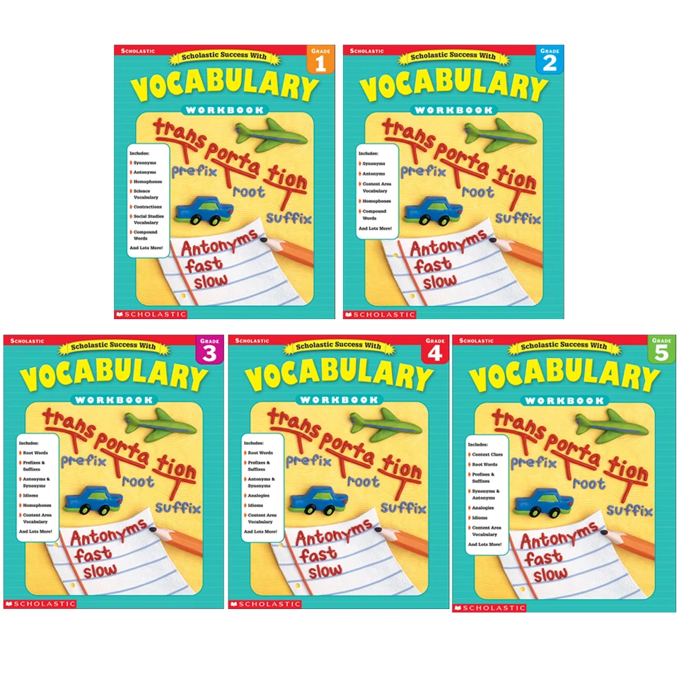 Úspech s slovnou zásobou 1 ~ 5-Workbook pre dieťa Learning English Word Practice Domáce úlohy Learning Toy Book v angličtine