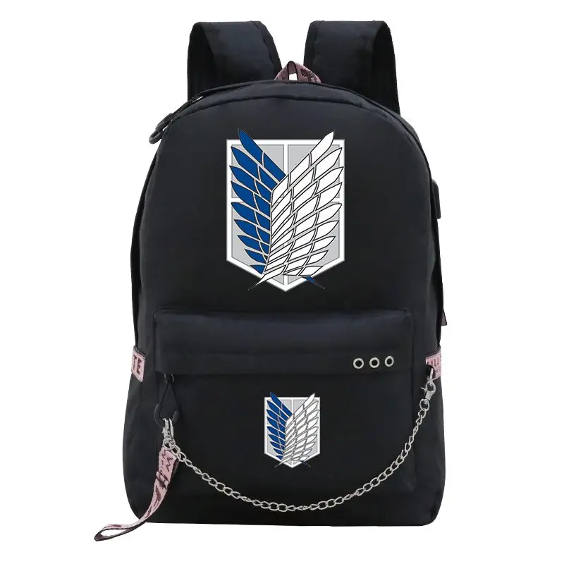 Útok na batohu Titan School Anime Batoh s taškou Shingeki no Kyojin School Bag pre dievčatá chlapec Schoolbag