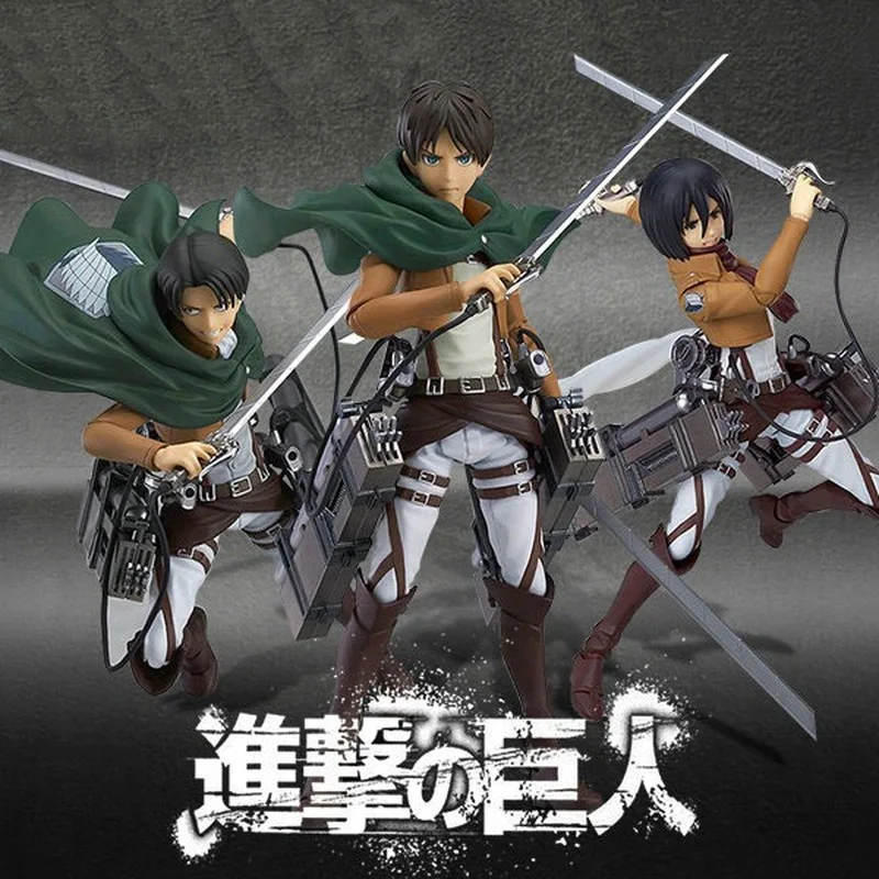 Útok na Titan Shingeki no Kyojin Figure Max Factory Figma #207 Eren Yeager Levi PVC akčná figúrka hračky Game Collection