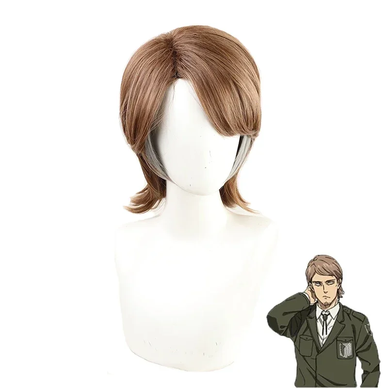 Útočník poslednej sezóny na Titan Jean Kirstein krátko vrstvený hnedý zmiešaný cosplay tepelne odolný voči syntetickej vlasovej parochňovej čiapke mn7