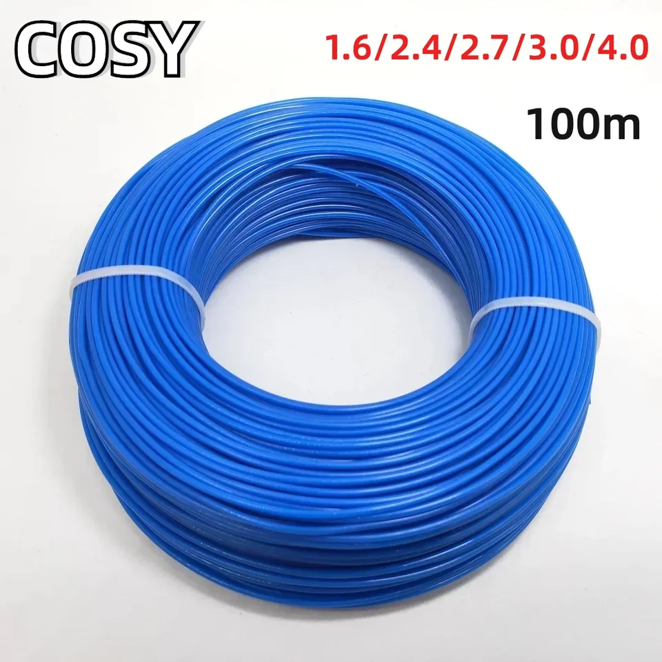 Útulné 100 m modré kosoky Nylon trávu strihová čiara okrúhla šnúrka drôt pre trávniky Zastrihávacie lano trávnik kosačky