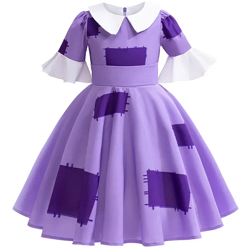 Úžasný digitálny cirkus Cosplay Jakarta Halloween Dress Up detské deti Krátke rukávy Narodeninové šaty pre deti