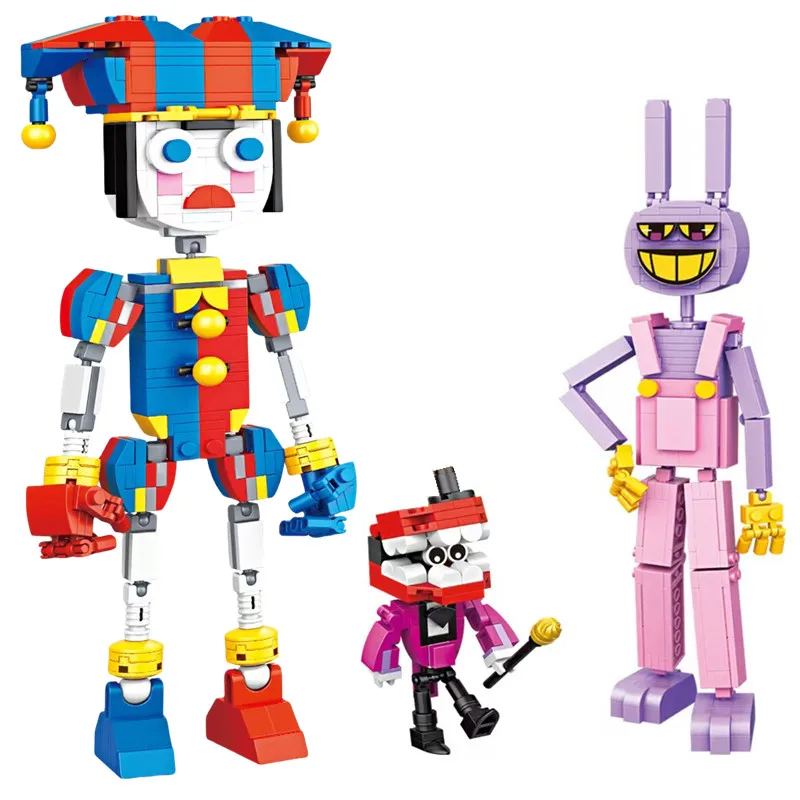 Úžasný digitálny cirkus magický digitálny cirkus Pomni jax Kinger Action postava zostava budova Blokovanie detských hračiek Vianoce