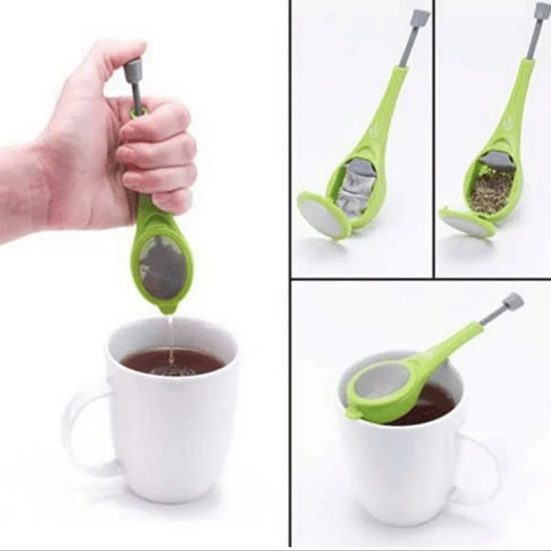 Čajový infuser vstavaný piest Zdravá intenzívna príchuť opakovane použiteľný čajový vrecko Plastový čaj a sit Coffee Meer