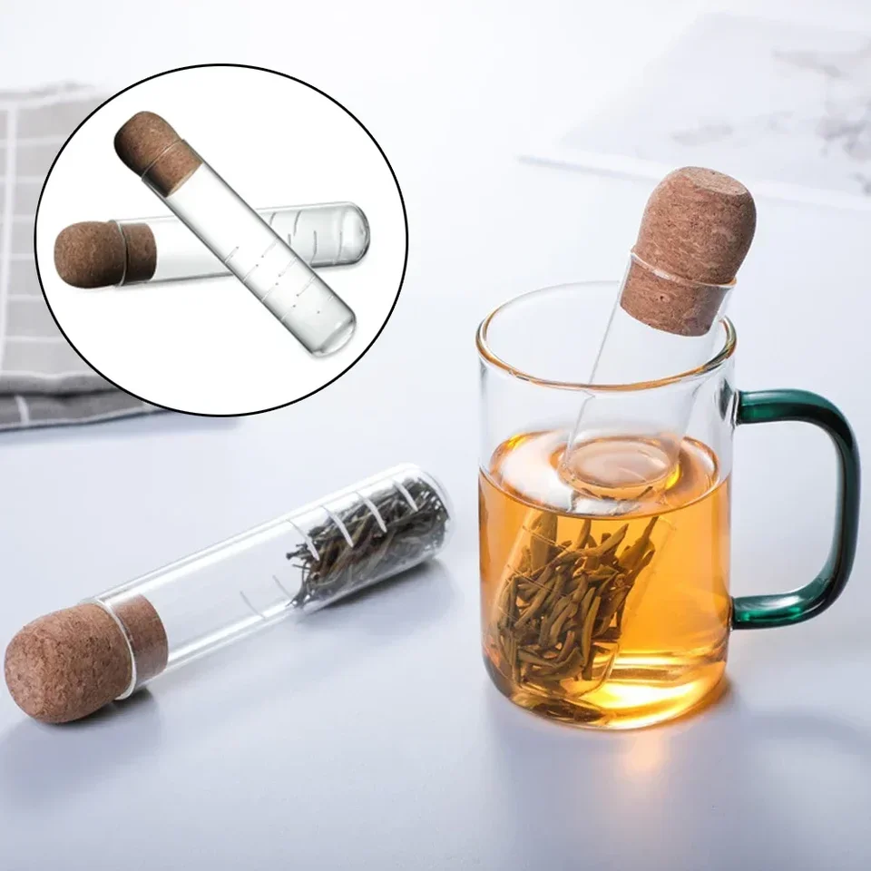 Čajový infuser čajový filter sita sklenené potrubie Kreatívny kamarát výrobca pivovaru pre korenie Herb Teaware Tool Príslušenstvo
