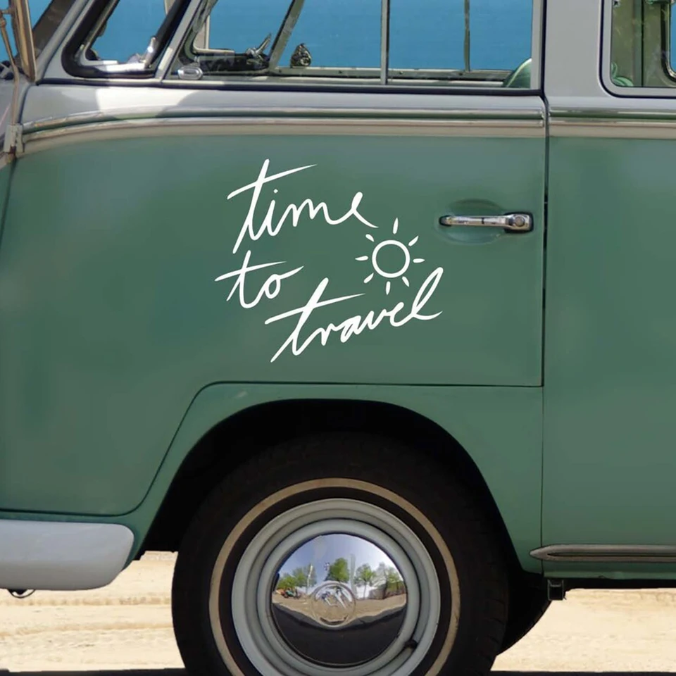 Čas na cestovanie nálepky na bočné teleso auto slepka na autá Camper Camper Caravan Explore Adventure Decal Vinyl