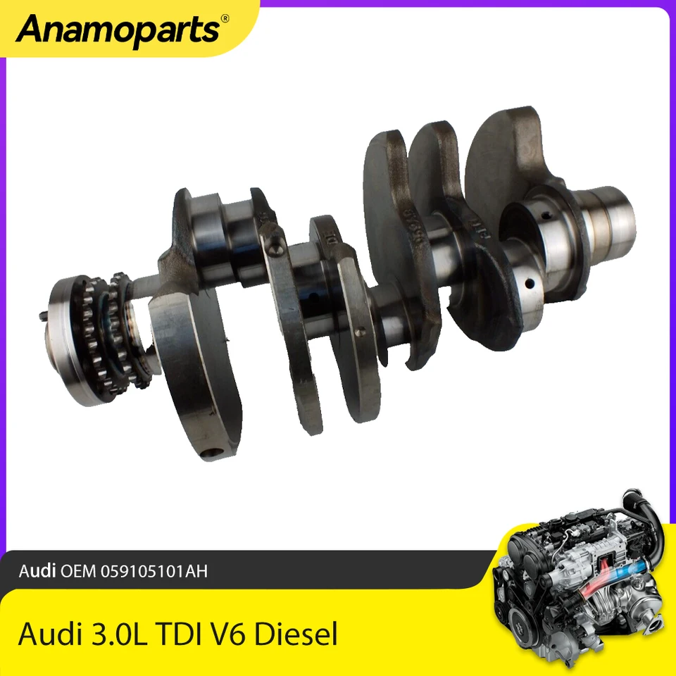 Časti motora Crankshaft Fit 3.0 L pre Audi A6 VW Touareg 3.0 TDI V6 Diesel 2004-2017 OEM 059105101AH