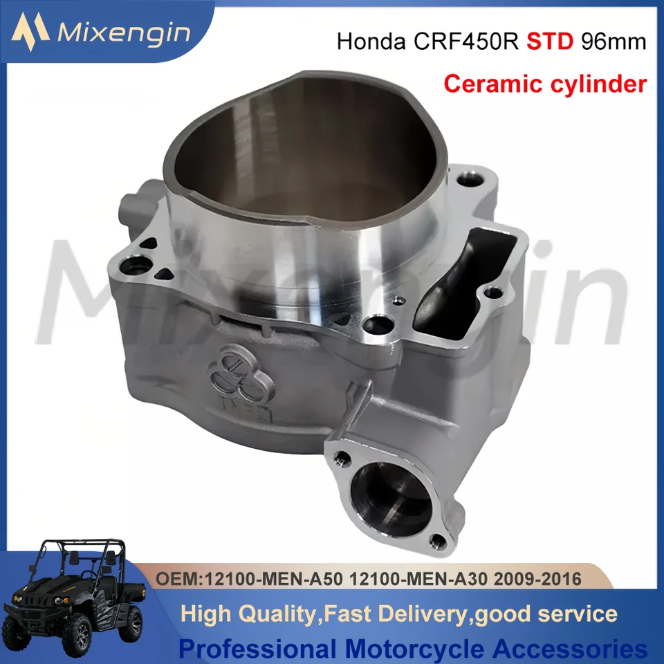Časti motorového motora Keramický valcový blok pre Honda CRF450R CRF 450 R STD 96 mm 2009-2016 12100-MEN-A50 12100-MEN-MEN-A30