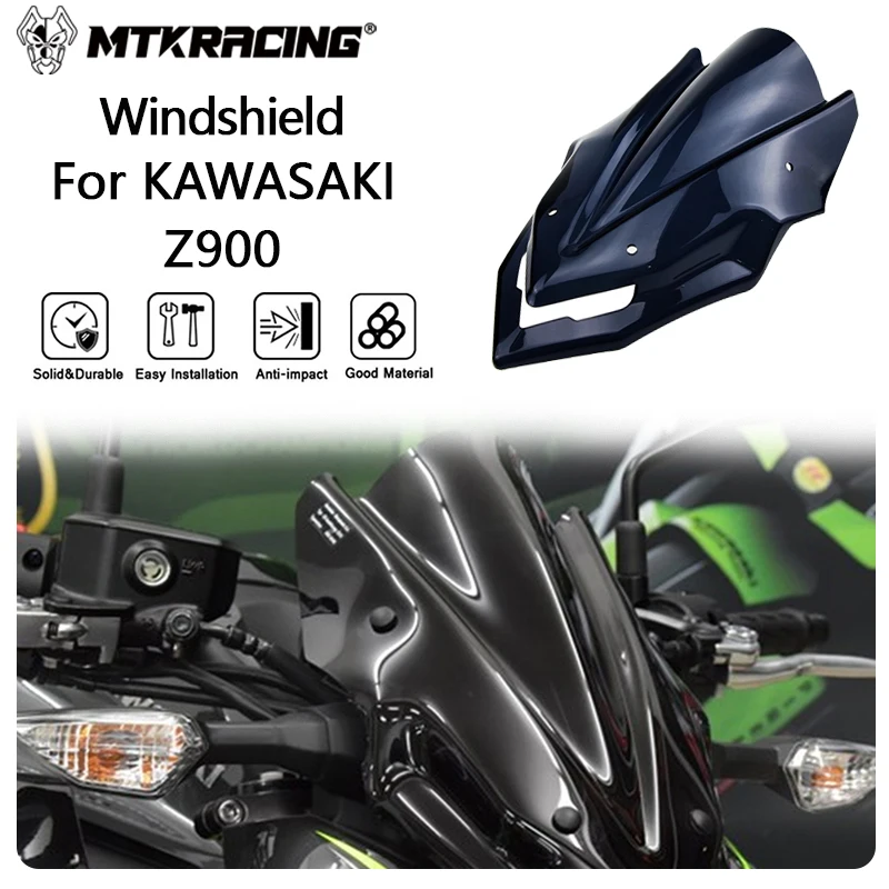Čelné sklo MtkRacing pre Kawasaki Z900 2017-2020 Motocyklové predné sklo čelné sklo Dve farby akrylové čelné sklo