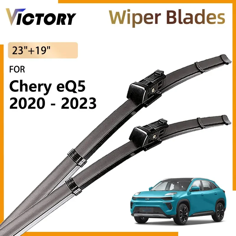 Čepele predného stierača pre Chery EQ5 2020 2021 2022 2023 Príslušenstvo Príslušenstvo Prírodné gumové čelné sklo Černé sklo Kefy 23 