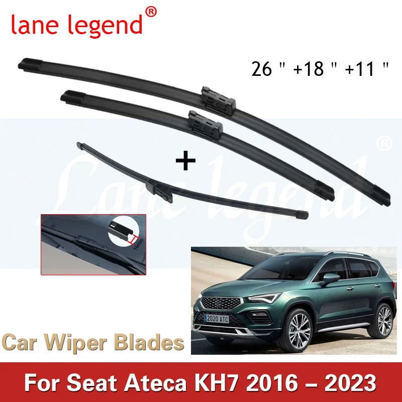 Čepele predného zadného stierača pre sedadlo Cupra Ateca KH7 2016 - 2023 Xcellence čelné sklo okenné sklenené príslušenstvo 2022 2021