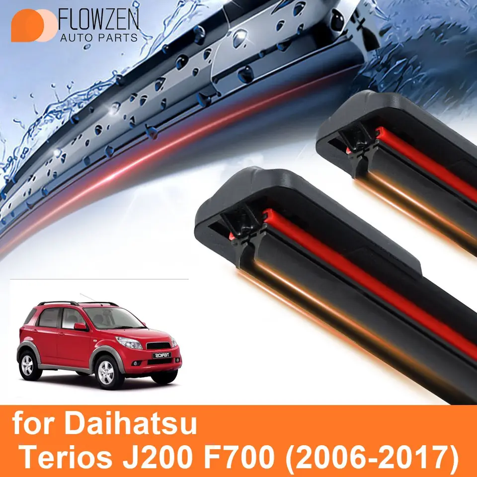 Čepele stieračov automobilov pre Daihatsu Terios J200 F700 Dvojité gumové bezrámové držiaky bez stieračov