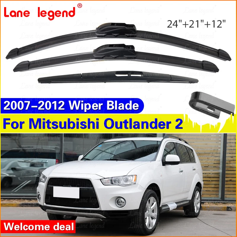 Čepele stieračov automobilov pre Mitsubishi Outlander 2 2007 - 2012 Černé sklo okno 24 
