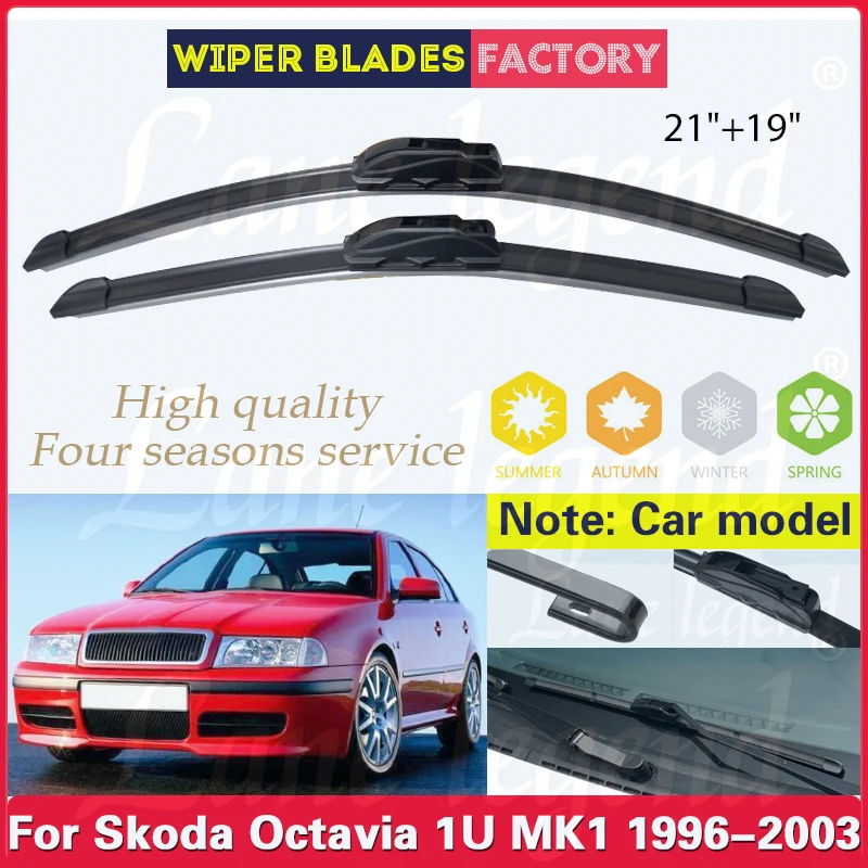 Čepele stieračov čelného skla vhodné pre skod Octavia 1U Mk1 1996 - 2003 Wiper Blades Soft Gum Guma Auto Front Screen 21 