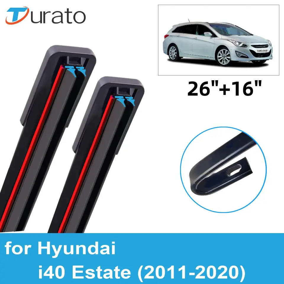 Čepele Wiper 2pcs Car pre 2011-2020 Hyundai I40 Estate predné čelné sklo čelného skla dvojité gumové autá Doplnky 2018 2019 2020