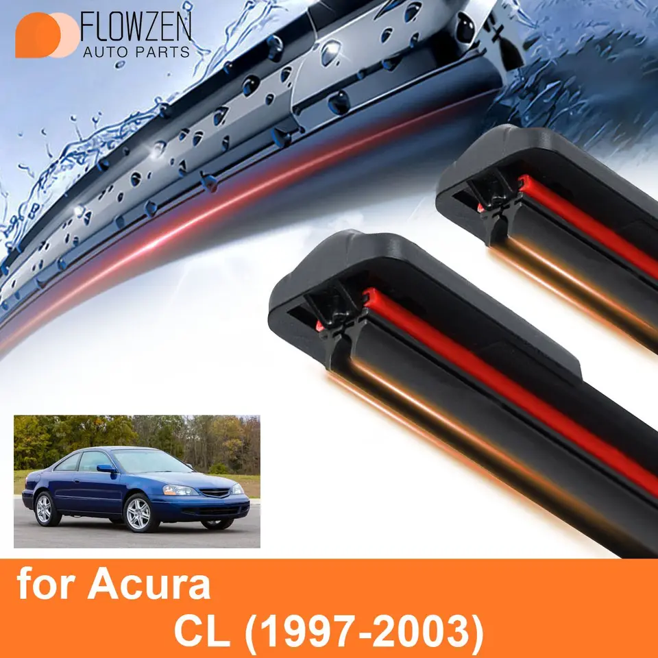 Čepele čepele na čelné sklo pre Acura CL Double Gum bez rámcových držiakov Wiperssoft Accessories 1999 2000 2001 2002 2003 2003