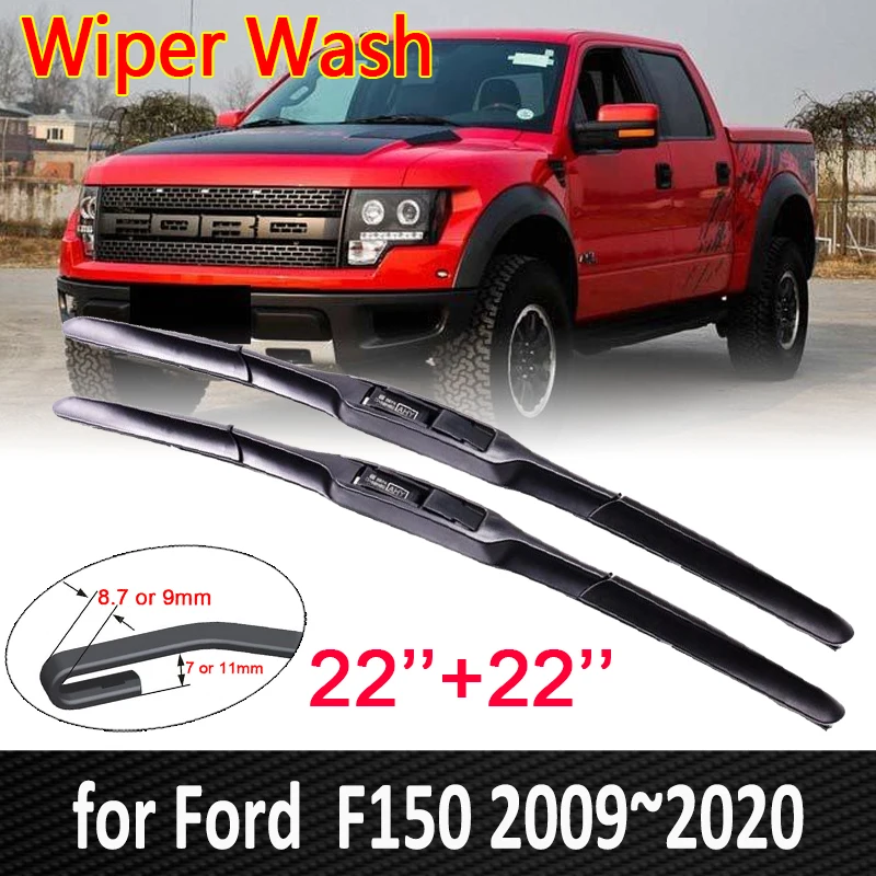 Čepeľ stierač automobilov pre Ford F150 2009 ~ 2020 F-150 Raptor Lobo XL XLT Front Wipers Wipers 2010 2017 2018 2019