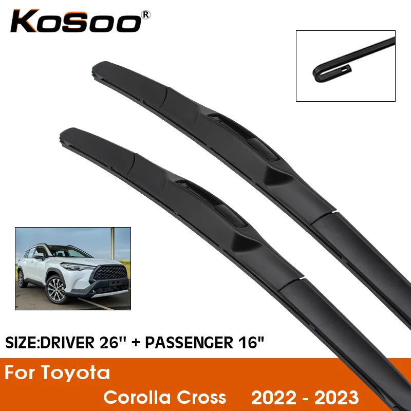 Čepeľ stierača automobilu pre kríž Toyota Corolla 2022-2023 Čelné sklo kremíkové doplňovanie Frontwindow 26 