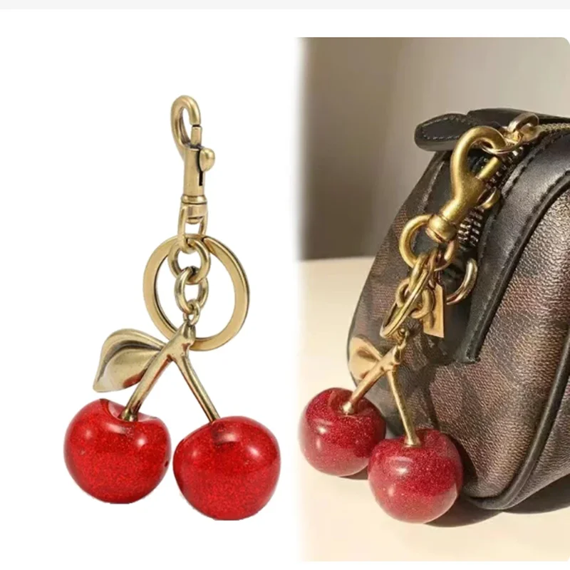 Čerešňový kľúče vrecko na prívesok na ramenný popruh predlžovaný remienok na predĺžené reťazce perlového reťazca Crossbody Accessories Jemný prívesok