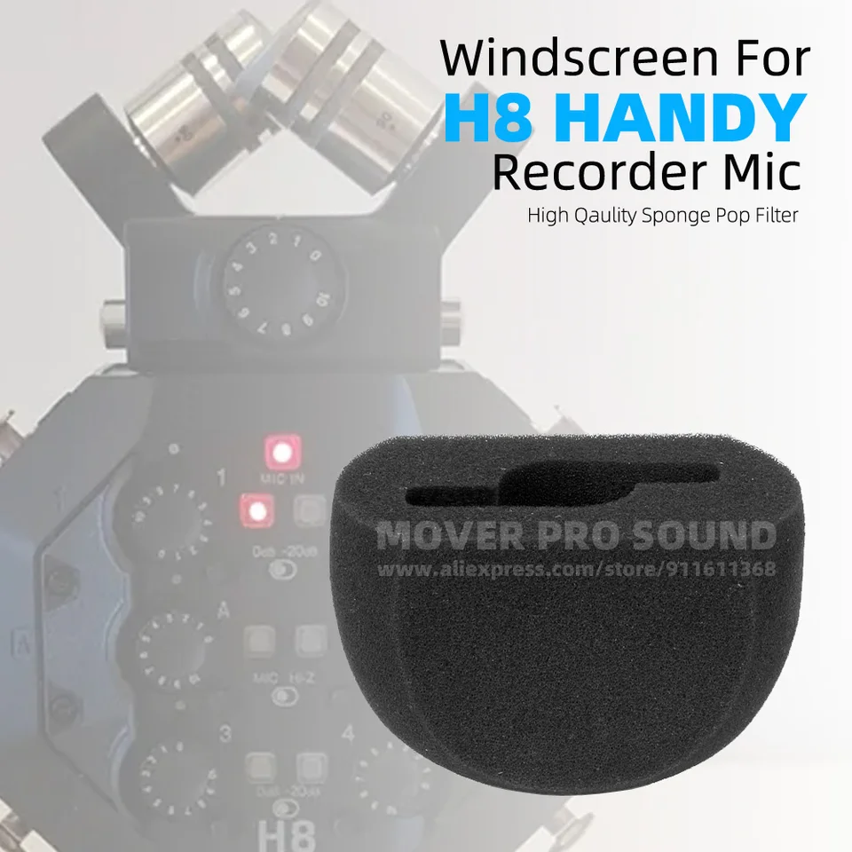 Černé sklo mikrofón Spongge Ochranná ochrana štítu pre priblíženie H8 H 8 Screen Recorder
