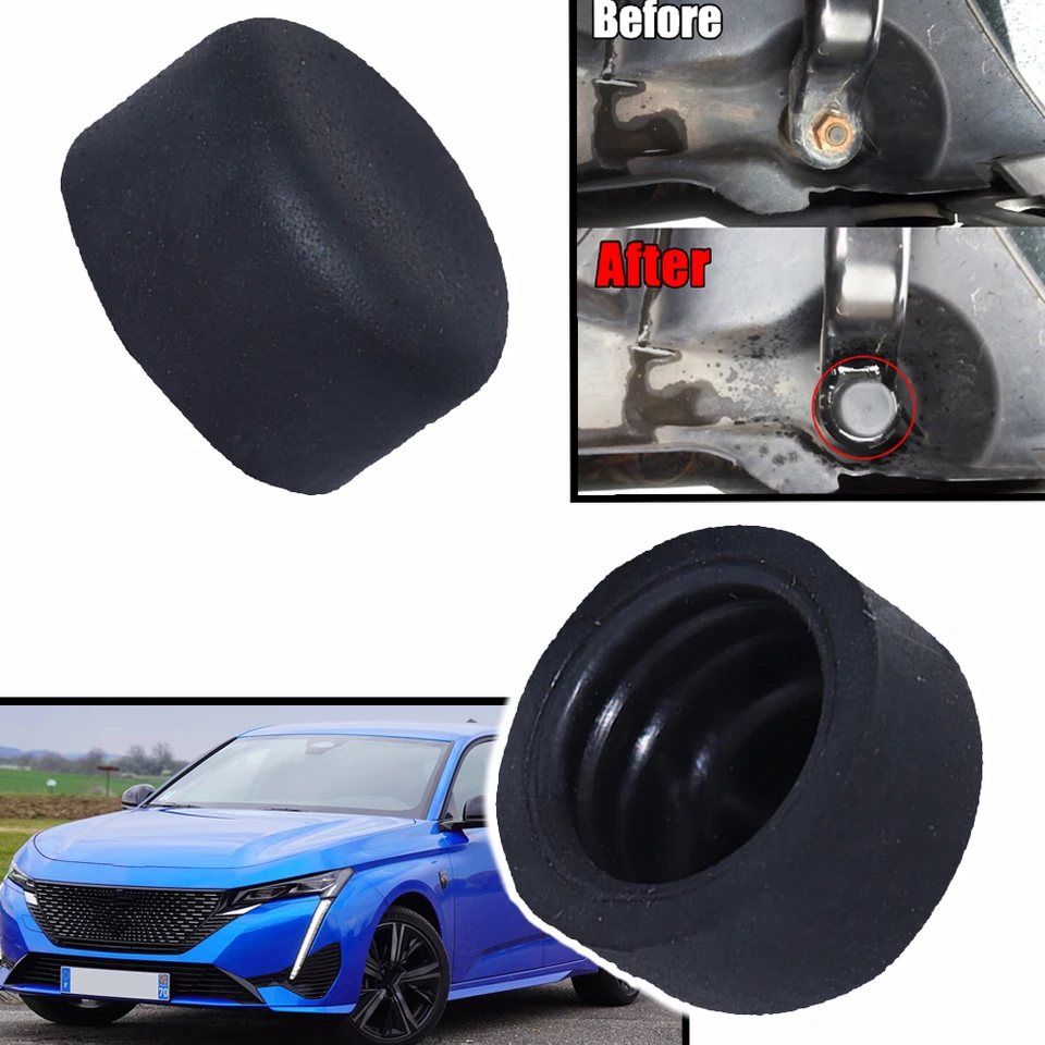 Černé sklo stierač Arm Arm Matica predné čelné skrutkové skrutkové skrutky gumové kryt pre Ford Peugeot 308 CC 2007-2014 Styling W710461S300