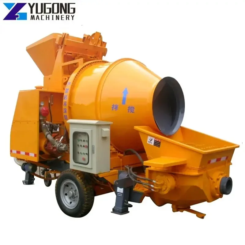 Čerpadlá na betónový naftový betón injektážna čerpadlo Horúca predaj vysoká budova Construction Mobile Trailer Betón Mixer stroje továrenská cena