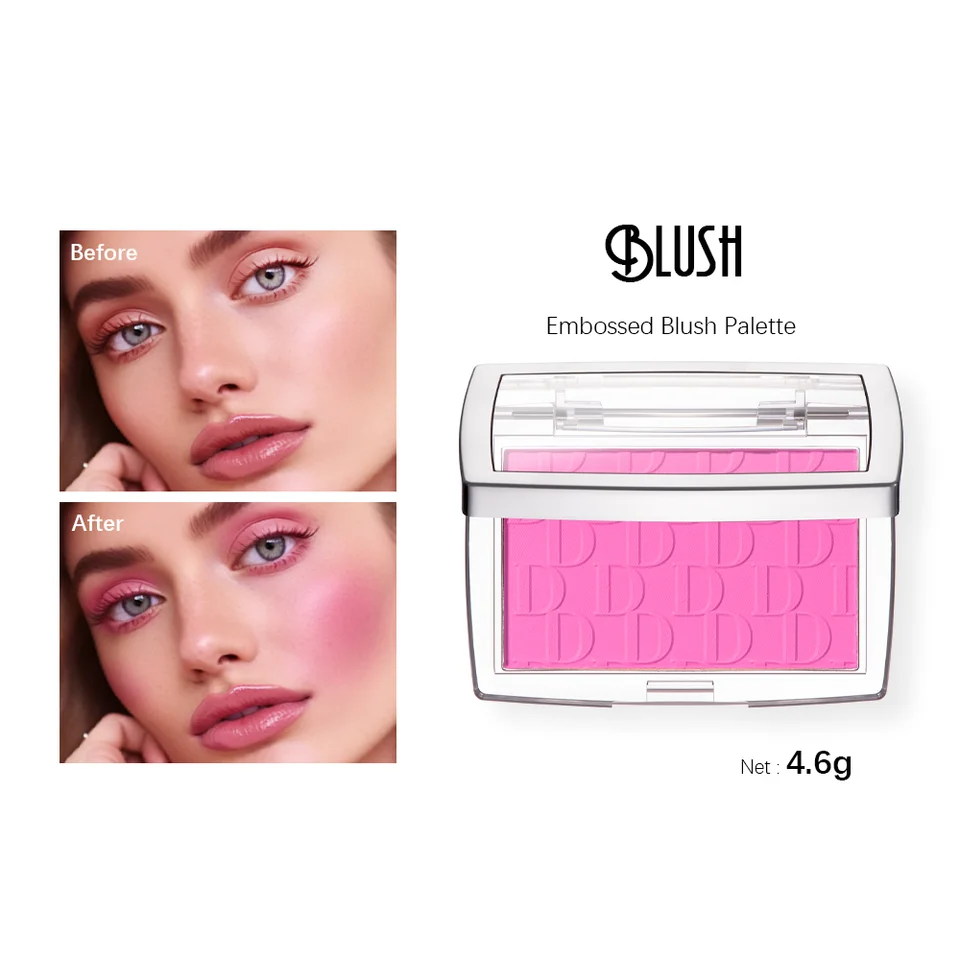 Červenanie matného prírodného líc ​​odtieň rozjasnite tvár nepremokavú tvár kontúrnej kozmetiky červenať práškový make -up pre líce