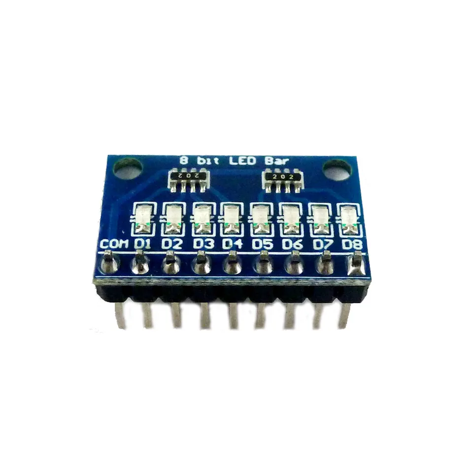 Červená spoločná anóda 3,3V 5V 8 bitové modré/katódové LED indikátor Modul DIY Kit pre Arduino Nano Uno Raspberry Pi 4 Nodemcu