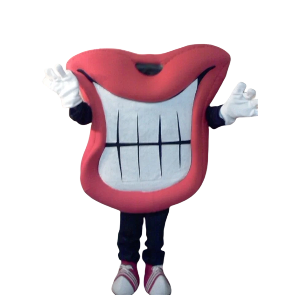 Červené ústa maskot kostýmy červená pery téma pre dospelých Veľkosť smiechu ústia maskot karnevalová párty narodeniny ozdobné šaty sw1678