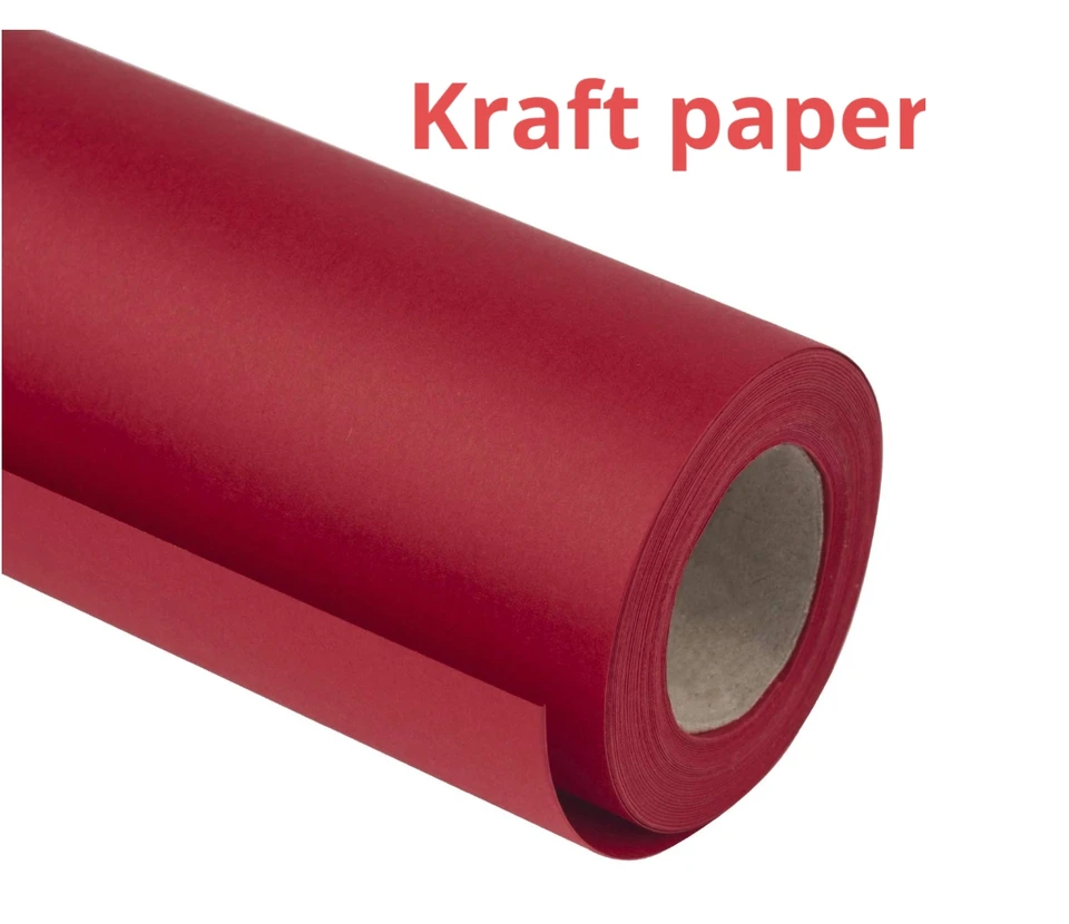 Červený kraftový papier skladací obalový materiál Biologicky odbúrateľný DIY Dekoratívny dar