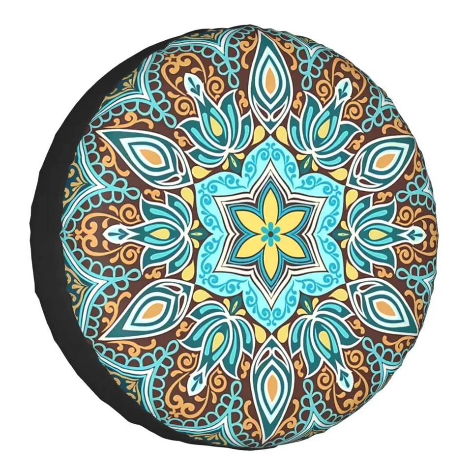 Česká mandala tyrkysová pneumatika pokrýva 4WD RV Floral rezervné koleso Universal RAV4 14 