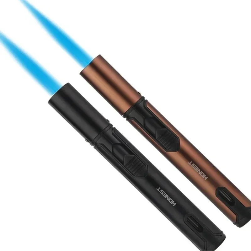 Čestný kov Windproof Rivelble Pen Torch Zapaľovač Jet Flame Butane Zapaľovač kuchyňa BBQ Sviečka kemping Pánske gadget