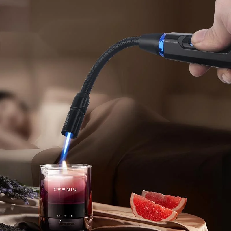 Čestný prúdový plameň dlhý zapaľovač pre kuchyňu BBQ Camping Butane Rapilble Righter s flexibilnými zapaľovačmi sviečok na krku