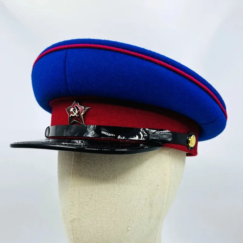 Čiapky dôstojníka Sovietskeho zväzu MOD Blue NKVD HAT VINTAGE Military QW6490