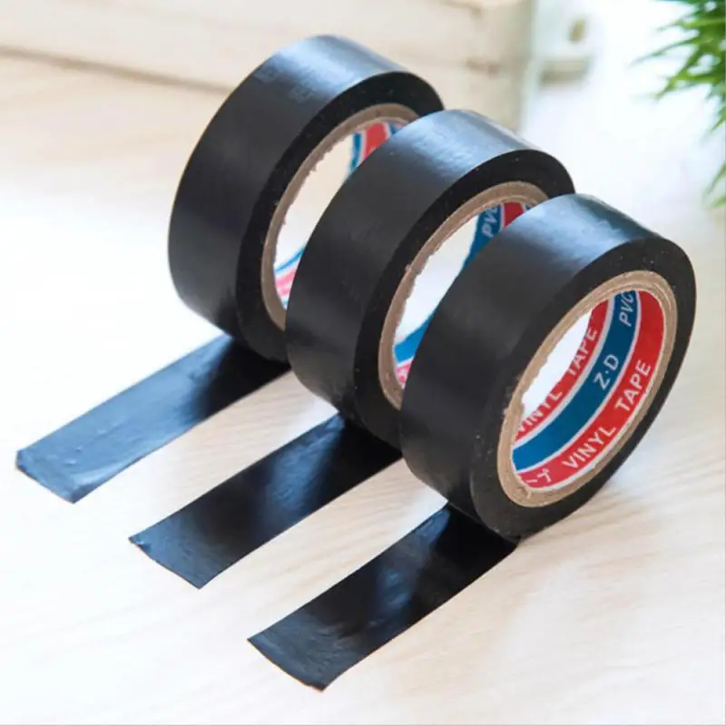 Čierna 6/10M PVC spomaľujúca adhezívna vinylová elektrická izolačná páska Roll Teplo odolnú v oblasti izolačnej pásky