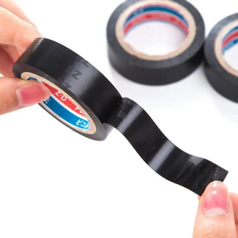 Čierna 6/10M PVC spomaľujúca adhezívna vinylová elektrická izolačná páska Roll Teplo odolnú v oblasti izolačnej pásky