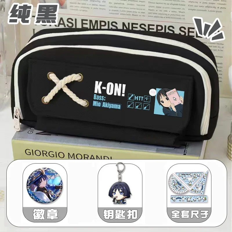 Čierna biela modrá zelená, K-On! Anime ceruzka v taške Pen, študentské deti dospievajúci ceruzka pre dievčatá školské potreby