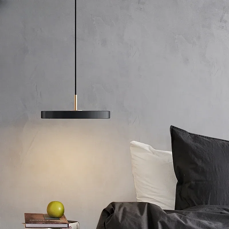 Čierna biela ultrakrína LED LED Pendnat Lights pre jedáleň kuchyňa Resturant Spálňa Spátka Spátte svetlo Nordické lustre prívesok lampa
