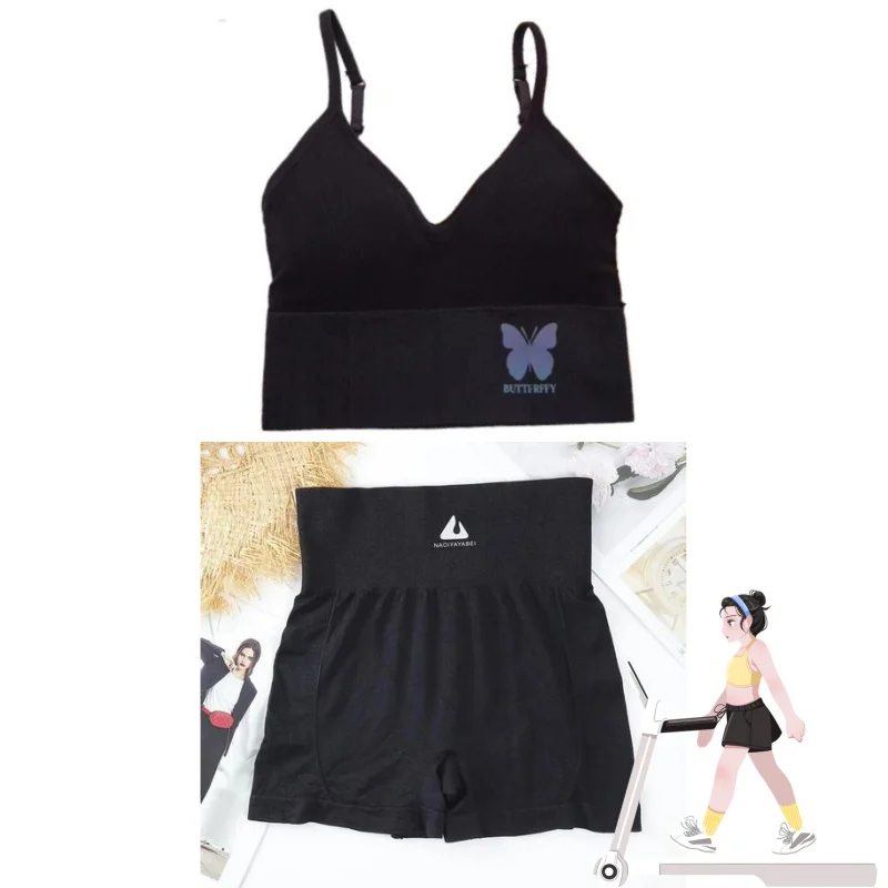 Čierna biela športová špičková dámy spodná bielizeň fitness horná bezšvová jogu podprsenka Running Yoga Sports Push Up podprsenka Top fitness odev Supp