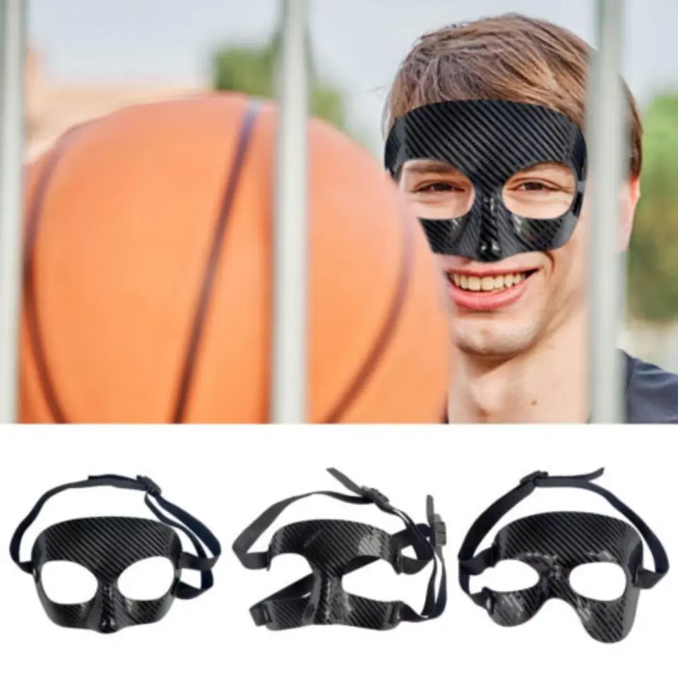 Čierna elastická ochranná maska ​​Vysoko kvalitná elastická basketbalová basketbalová maska ​​basketbalovej basketbalovej masky