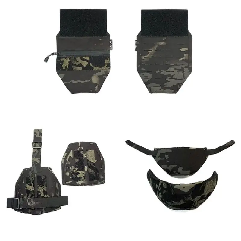 Čierna kamufláž MCBK Outdoor Sports vesta Univerzálna ochrana nylonového krku+ ochrana ramien+ ochrana rozkroku