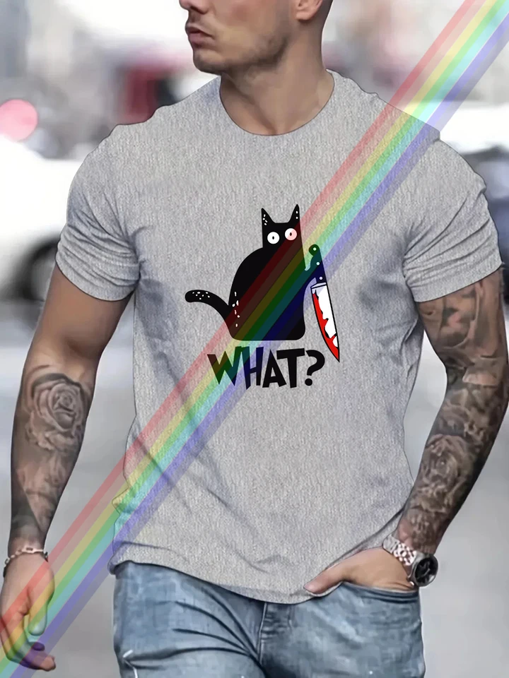 Čierna mačka potlač bavlnu nadmerne nadmerné muži s krátkym rukávom Castry T tričko Ženu oblečenie vrcholy letné odpaliská módne streetwear
