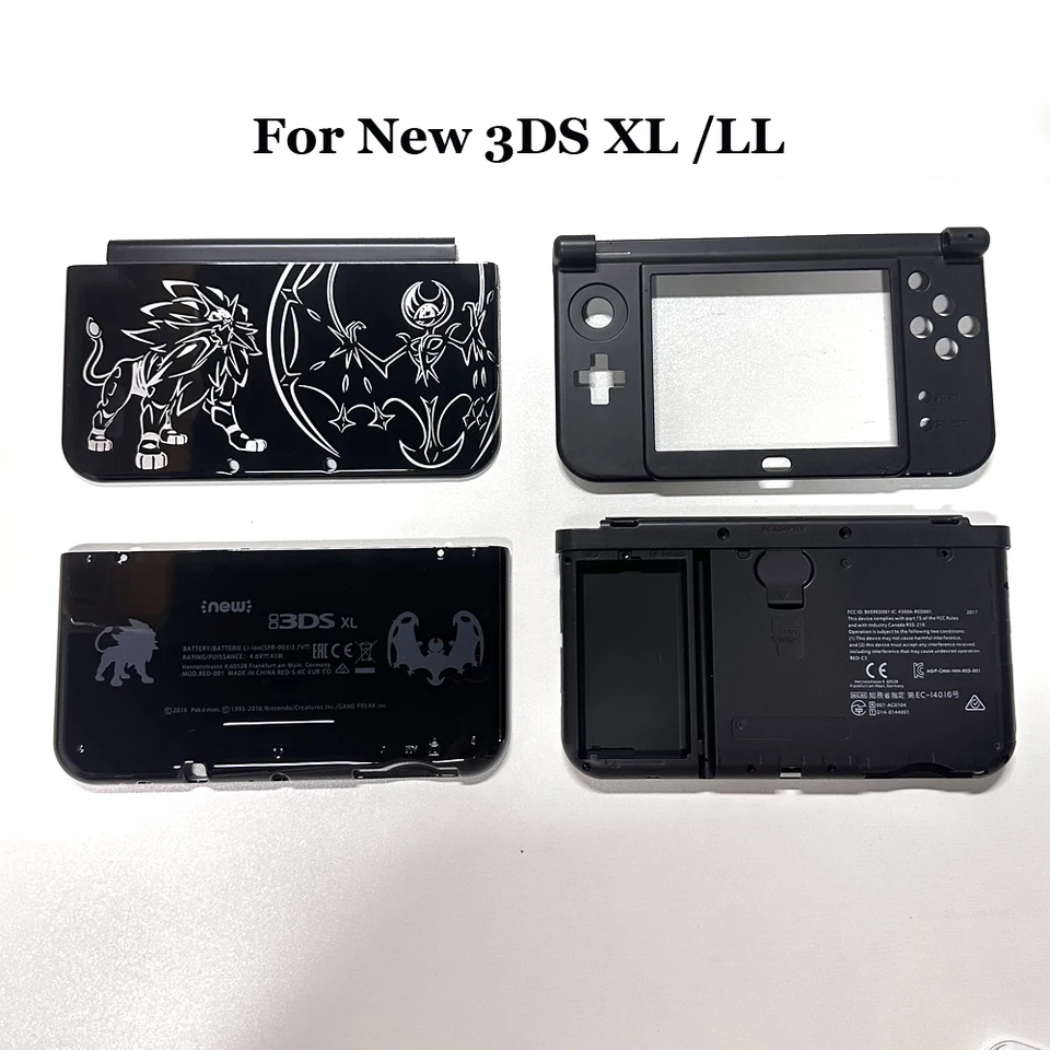 Čierna náhrada za Nintend New 3DS LL Console Cover pre nové 3DS XL Byting Shell Case Cure Set Adsessories