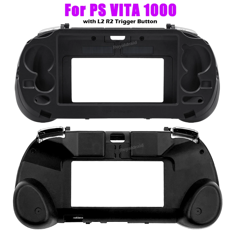 Čierna náhradná ruka rukoväte Joypad Stand Puzdet s tlačidlom L2 R2 Trigger pre PS Vita 1000/PSV1000/PS Vita1000 Herné príslušenstvo